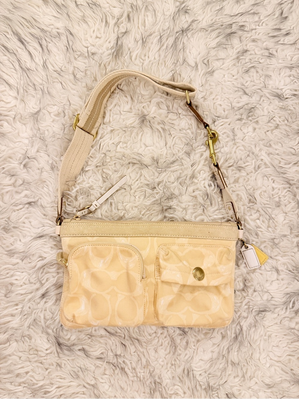 Coach Signature Shoulder Bag - Khaki